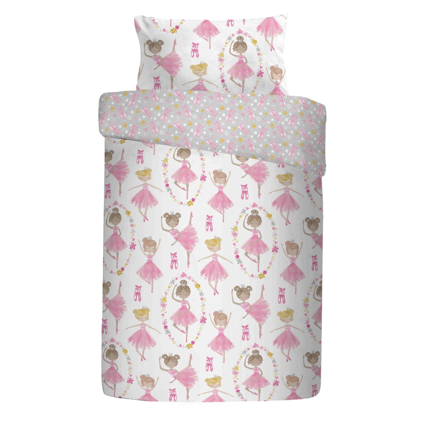 Ballet Dancer Duvet Cover Set in Pink