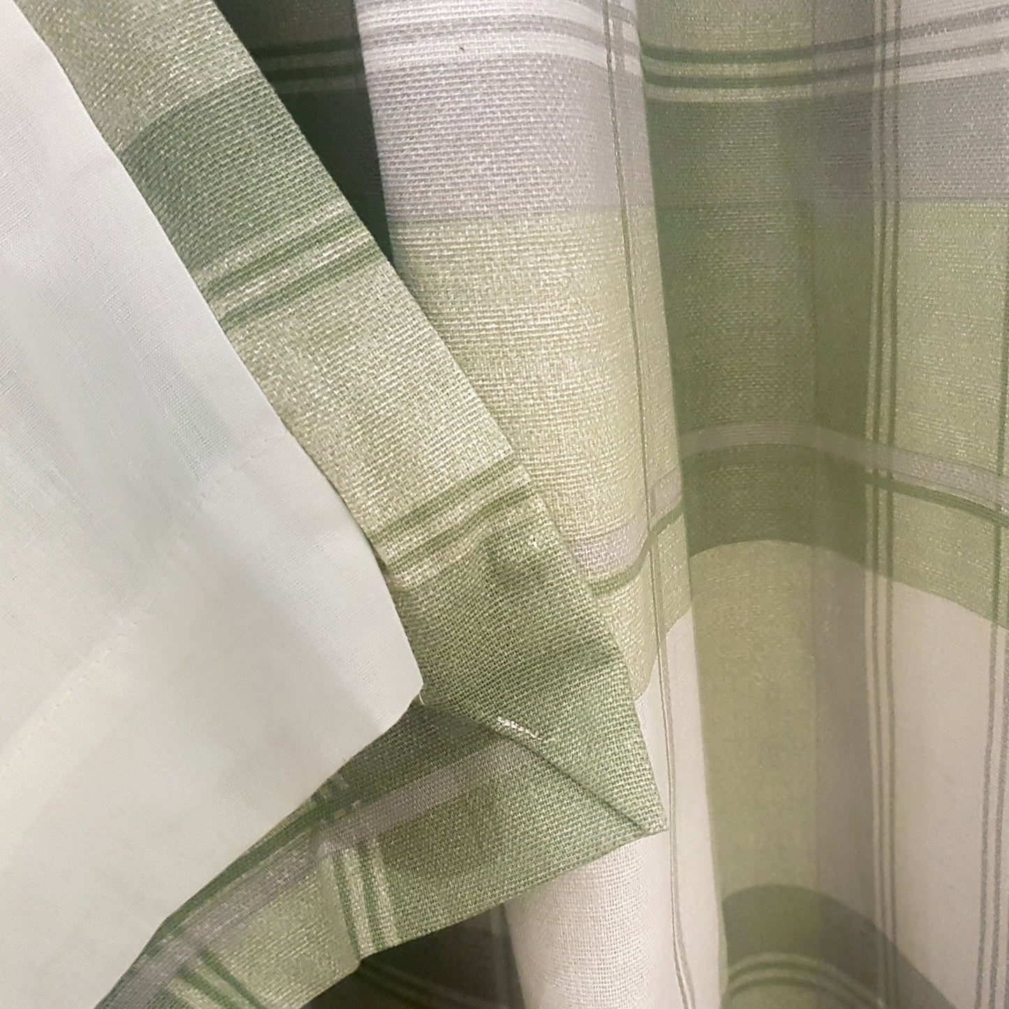 Balmoral Check Eyelet Curtains in Green