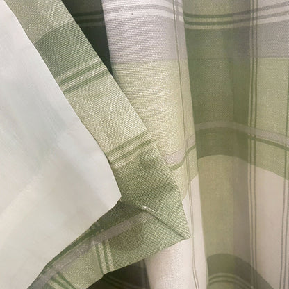 Balmoral Check Eyelet Curtains in Green