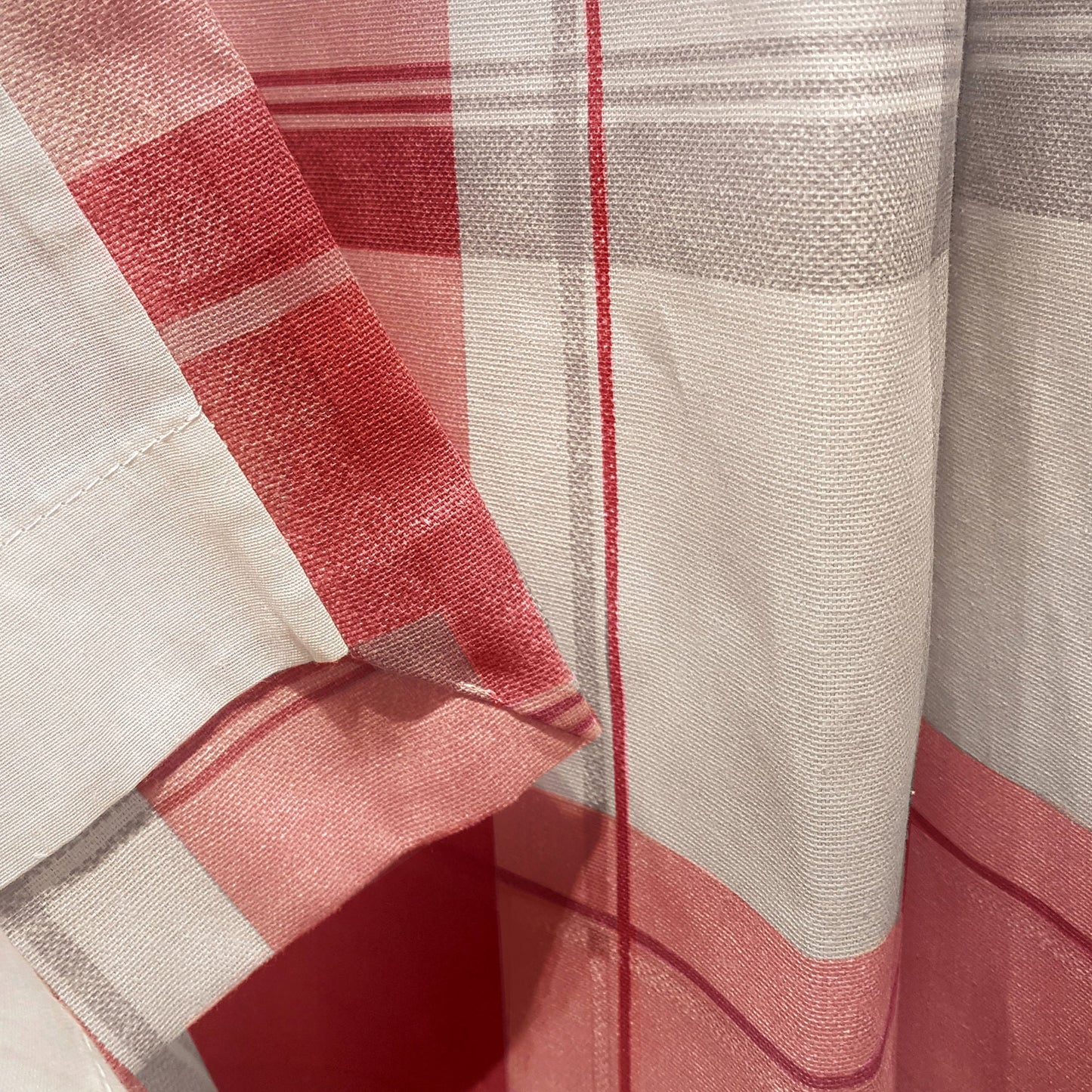 Balmoral Check Eyelet Curtains in Ruby