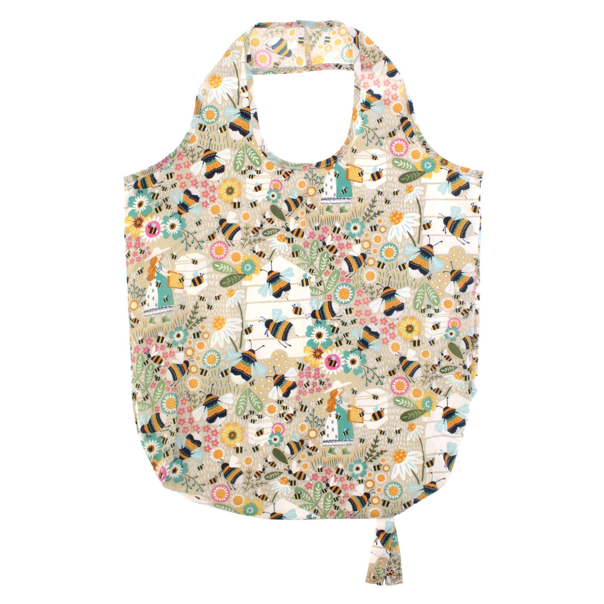 Bee Keeper Foldable Tote Bag Medium in Natural