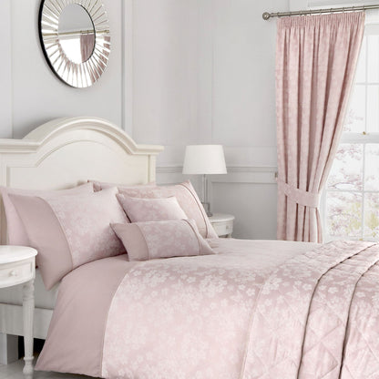Blossom Pencil Pleat Curtains in Blush