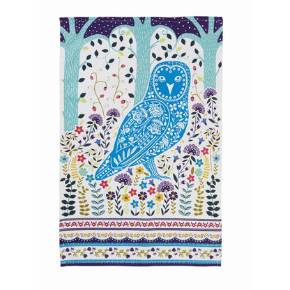 Woodland Owl Cotton Tea Towel
