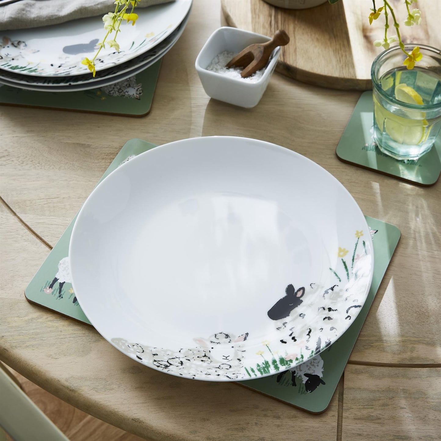 Woolly Sheep Porcelain Dinner Plate
