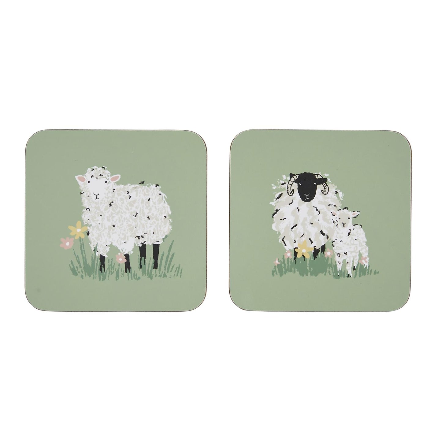Woolly Sheep Coasters 4 Pack
