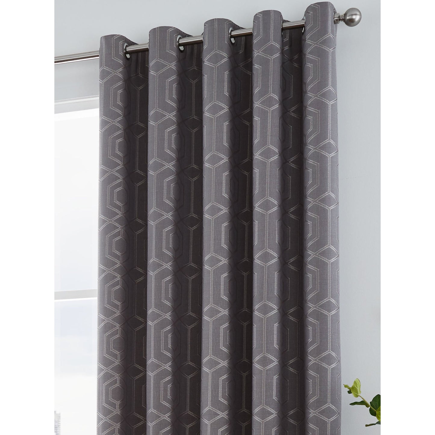 Camberwell Eyelet Curtains in Graphite