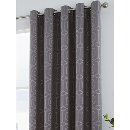 Camberwell Eyelet Curtains in Graphite