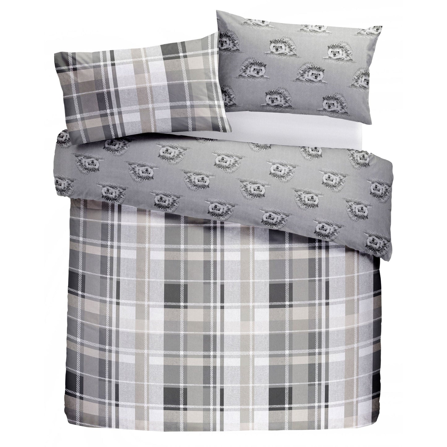 Colville Check Duvet Cover Set in Grey