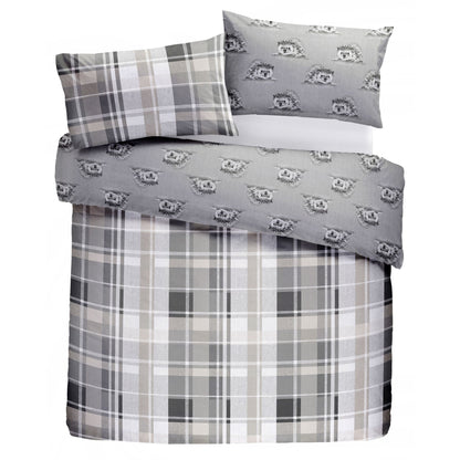 Colville Check Duvet Cover Set in Grey