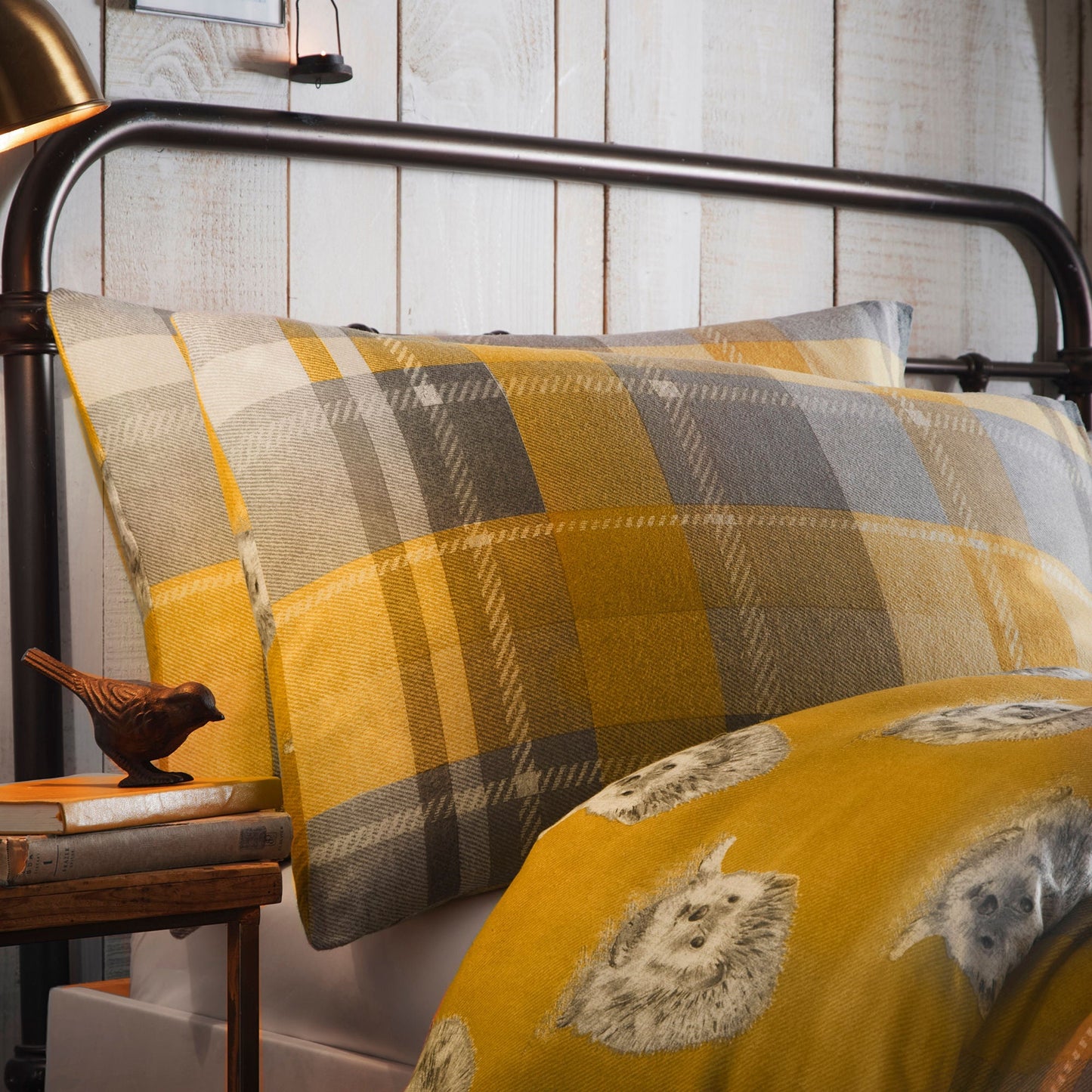 Colville Check Duvet Cover Set in Ochre