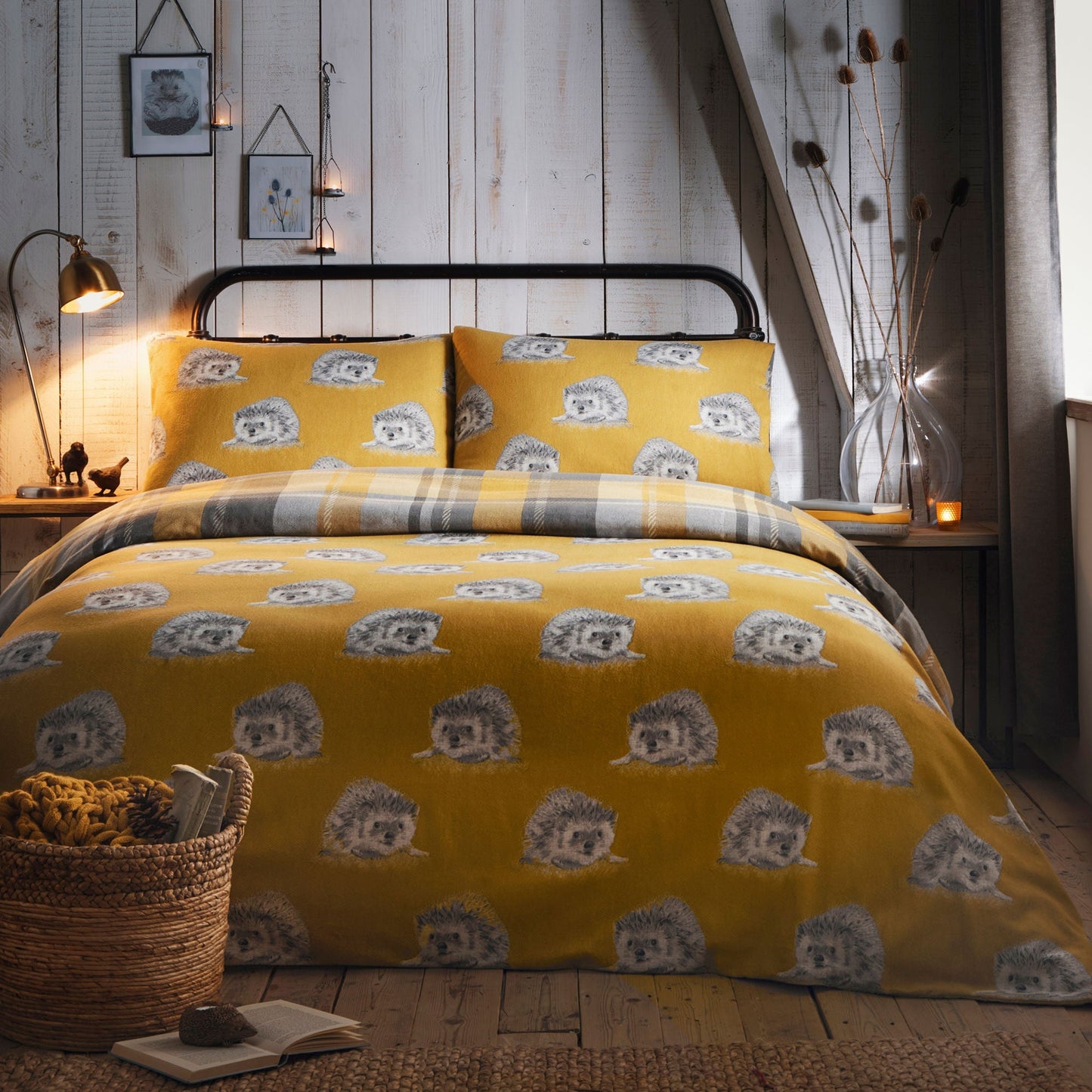 Colville Check Duvet Cover Set in Ochre
