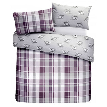 Colville Check Duvet Cover Set in Plum