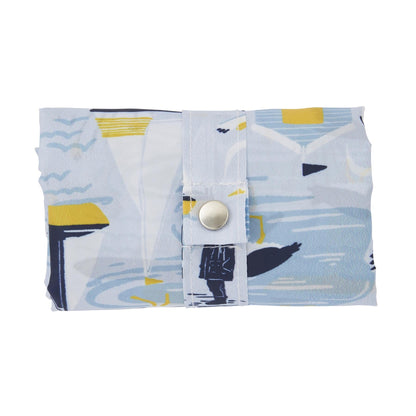 Seashore Foldable Tote Bag Medium in Blue