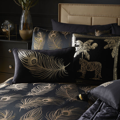 Dandy Duvet Cover Set in Black/Gold