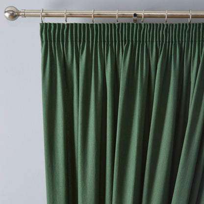 Dijon Pencil Pleat Curtains in Bottle Green