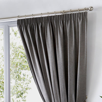 Dijon Pencil Pleat Curtains in Charcoal