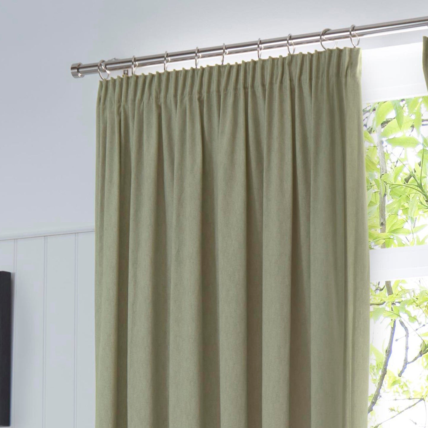 Dijon Pencil Pleat Curtains in Green