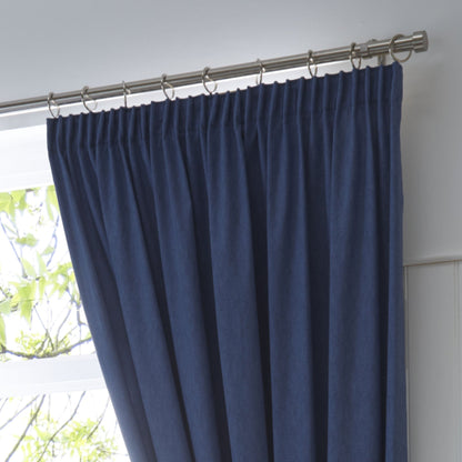 Dijon Pencil Pleat Curtains in Navy