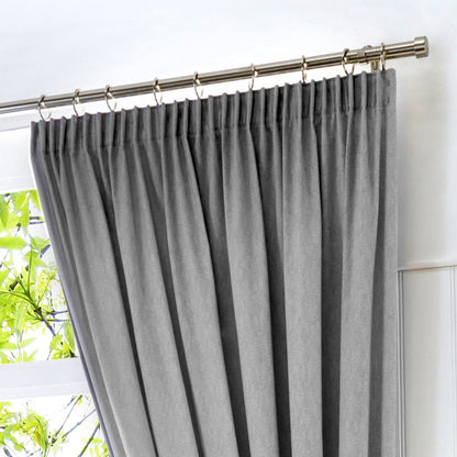 Dijon Pencil Pleat Curtains in Silver