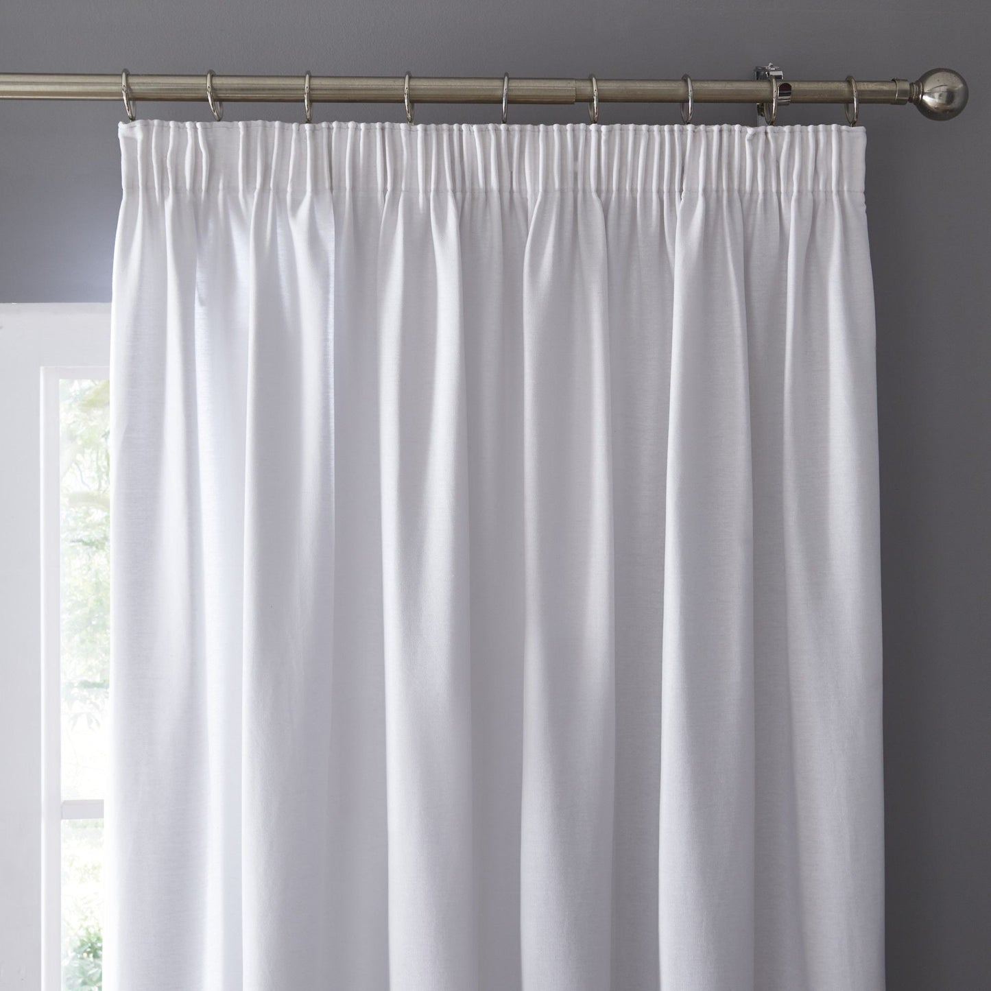 Dijon Pencil Pleat Curtains in White