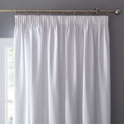 Dijon Pencil Pleat Curtains in White