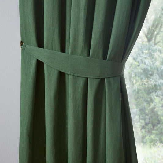 Dijon Curtain Tiebacks in Bottle Green