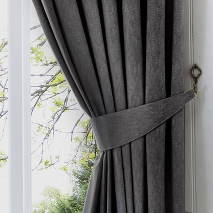 Dijon Pencil Pleat Curtains in Charcoal