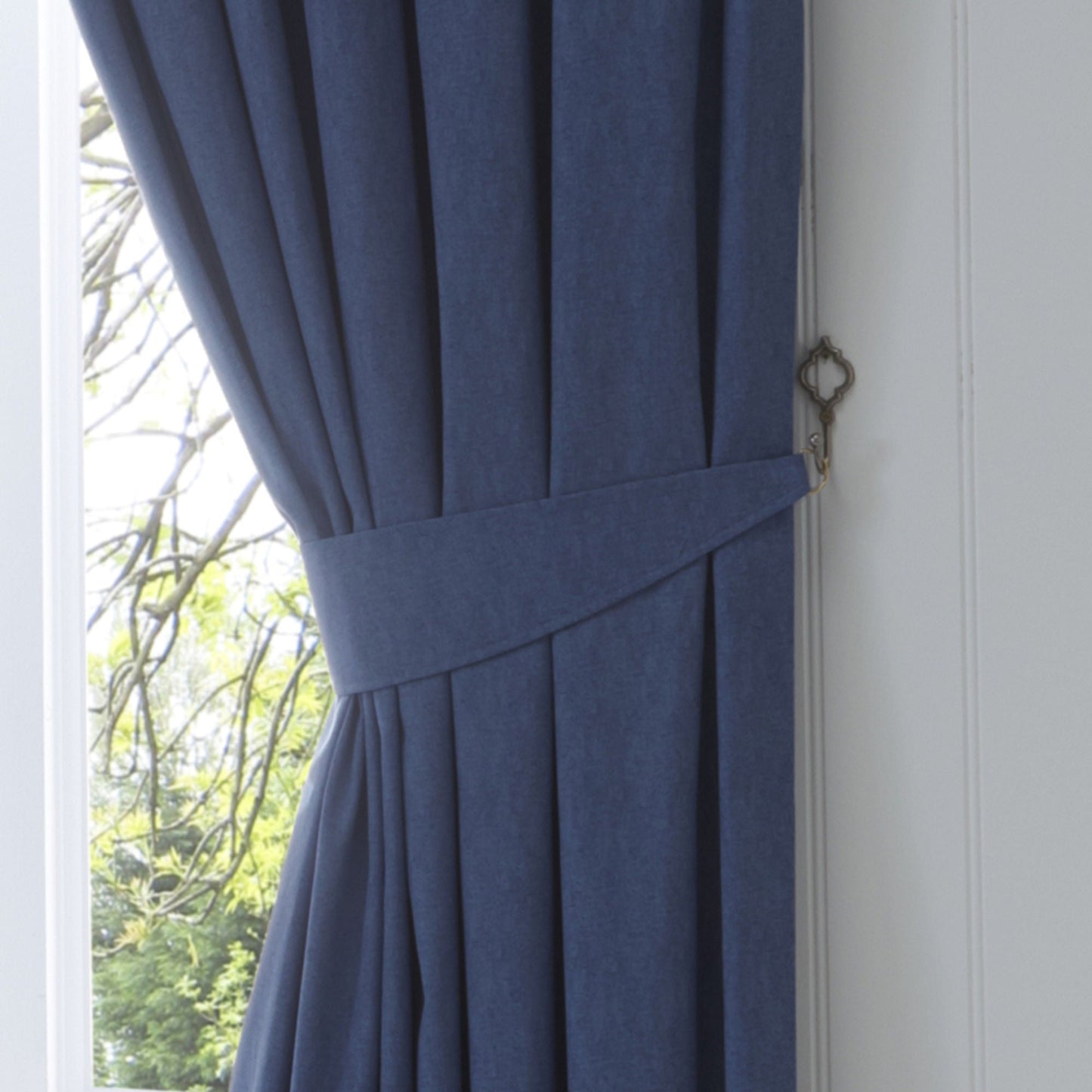 Dijon Pencil Pleat Curtains in Navy