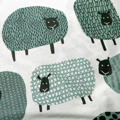 Dotty Sheep Duvet Cover Set in Duck Egg