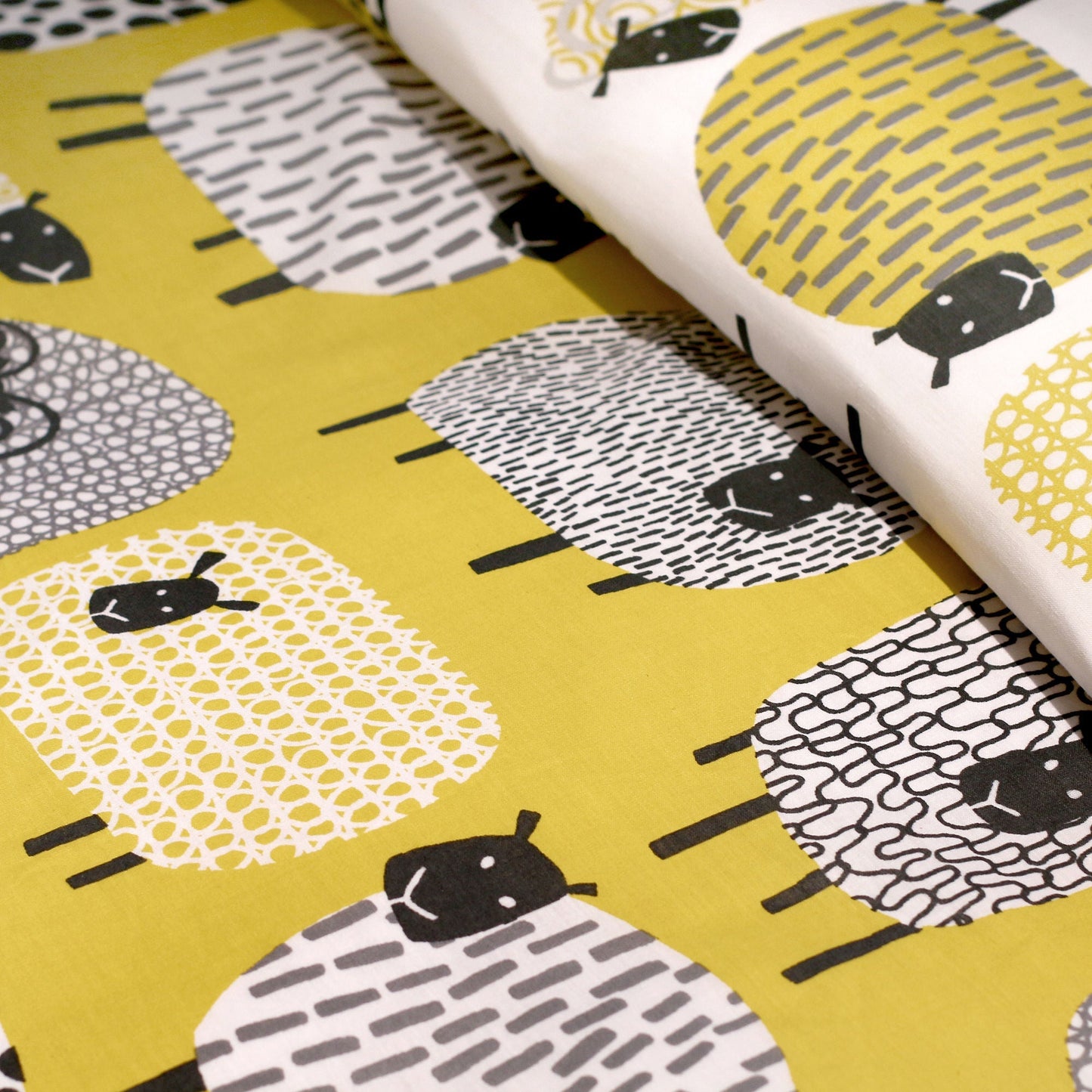 Dotty Sheep Duvet Cover Set in Ochre
