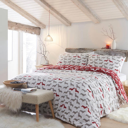 Dudley Love Duvet Cover Set in Red