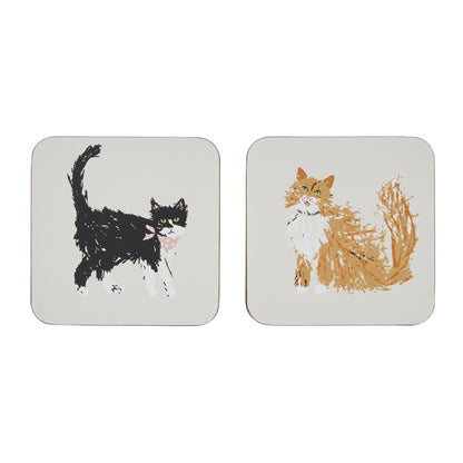 Feline Friends Coasters 4 Pack