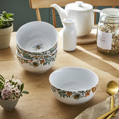 Bee Bloom Porcelain Bowl