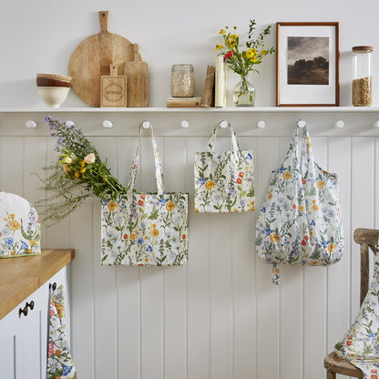 Cottage Garden Foldable Tote Bag Medium in Multicolour
