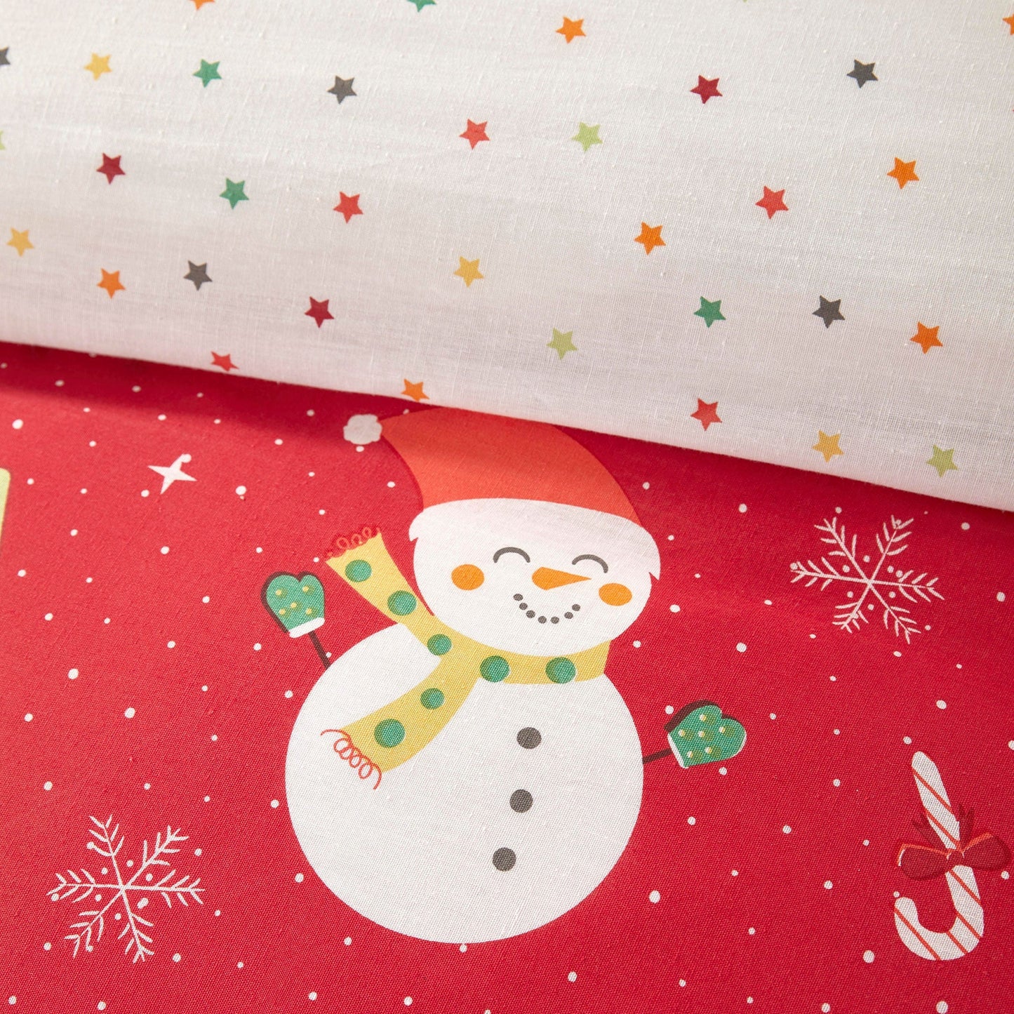 Elf & Santa Christmas Duvet Cover Set in Multicolour