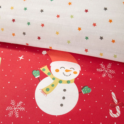 Elf & Santa Christmas Duvet Cover Set in Multicolour