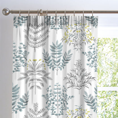 Emily Pencil Pleat Curtains in Duck Egg
