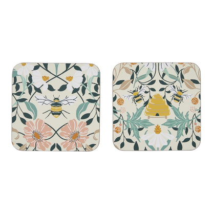 Bee Bloom Coasters 4 Pack
