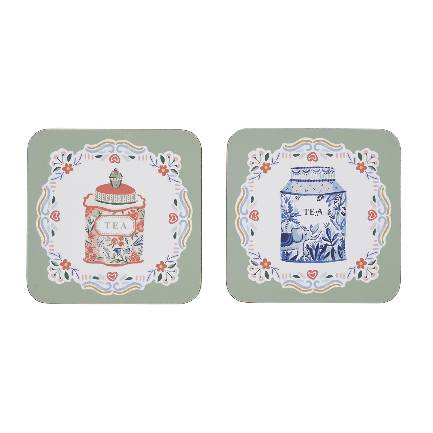 Tea Tins Coasters 4 Pack