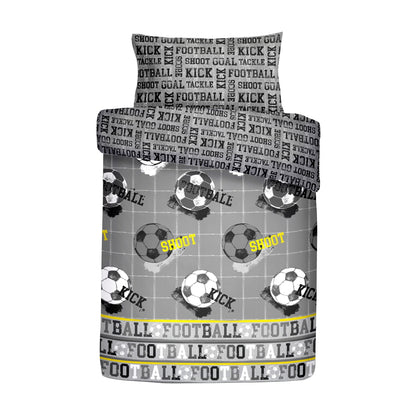 Football Duvet Cover Set in Grey