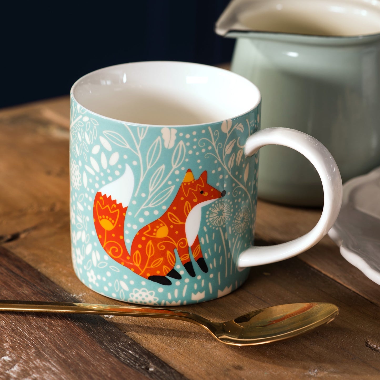 Foraging Fox Bone China Mug