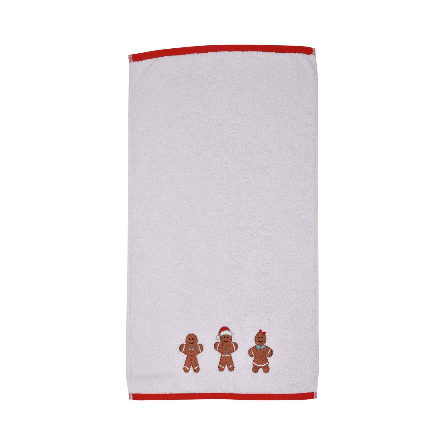 Gingerbread Hand Towel (2 pack) in White