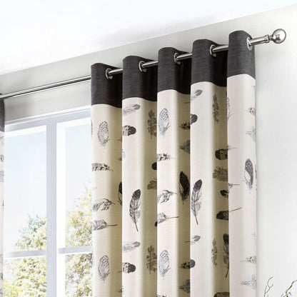 Idaho Eyelet Curtains in Charcoal