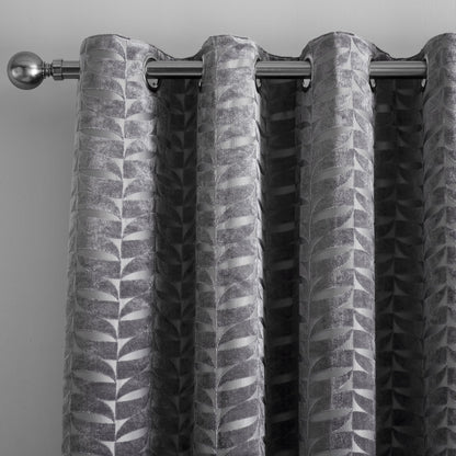 Kendal Eyelet Curtains in Charcoal