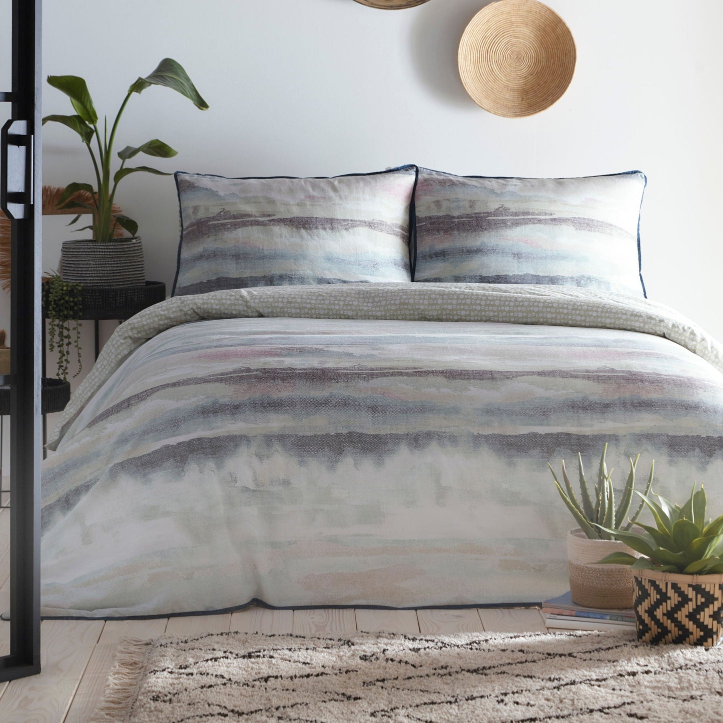 Landscape Duvet Cover Set in Seafoam
