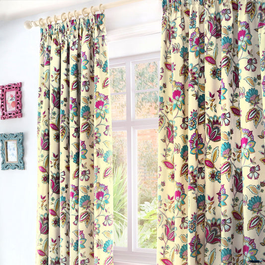 Marinelli Pencil Pleat Curtains in Teal