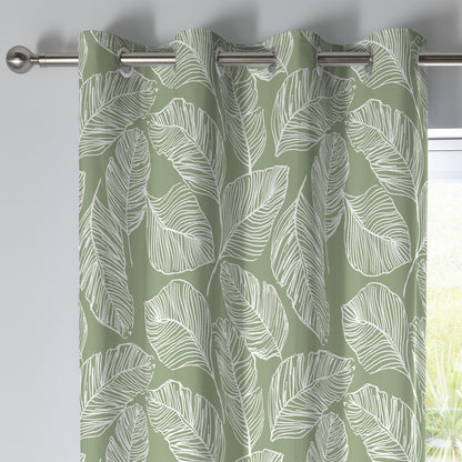 Matteo Eyelet Curtains in Green