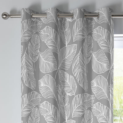 Matteo Eyelet Curtains in Grey