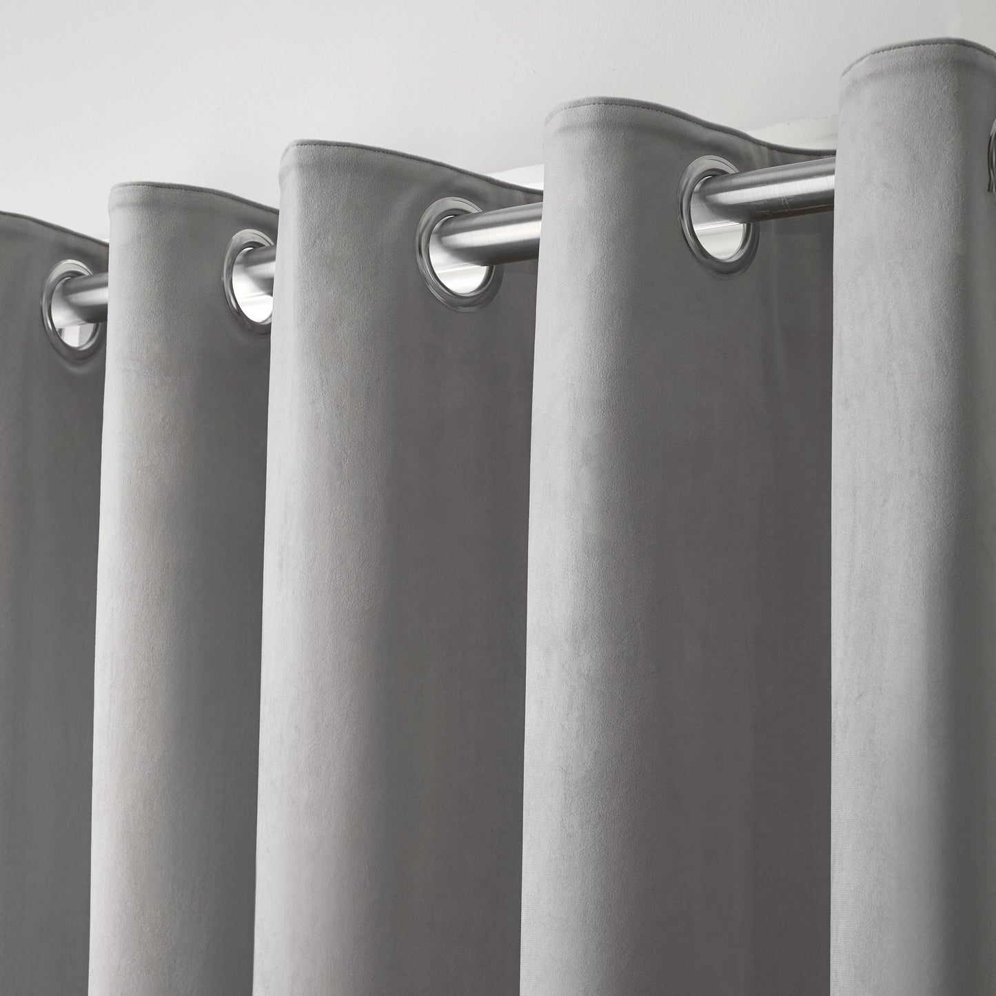 Montrose Eyelet Curtains in Silver