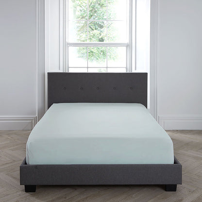 Plain Dyed 32cm Deep Fitted Bed Sheet in Duck Egg